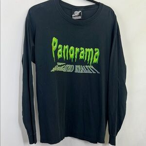 Black Long Sleeve Tee with green graphic 100 cotton.